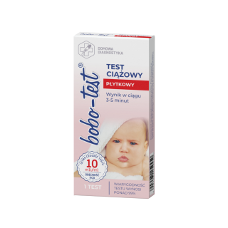 Bobo-test, płytkowy test ciążowy 10 mIU/ml