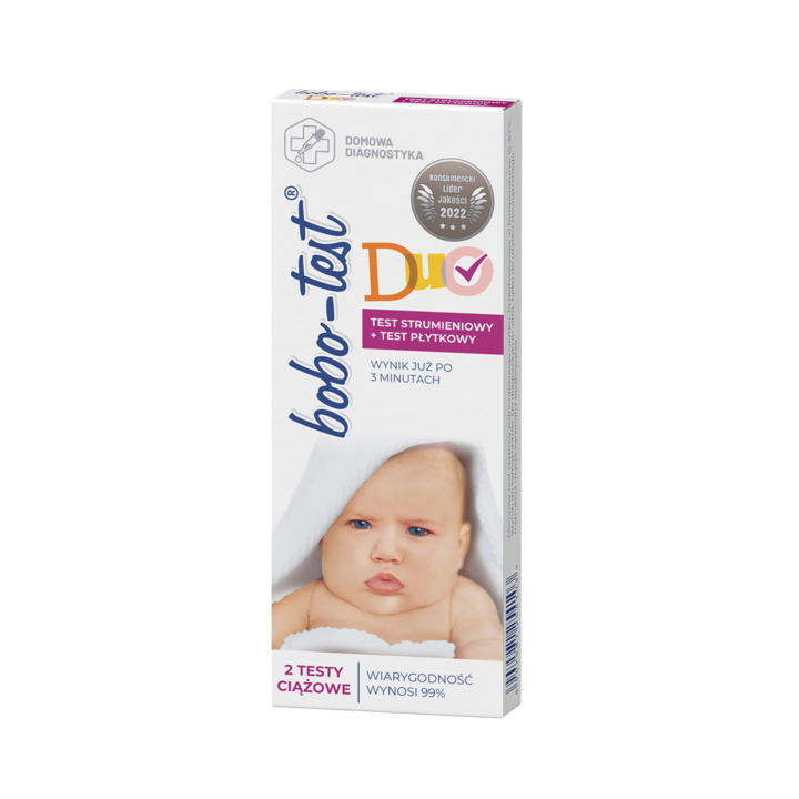 Bobo-test DUO, test strumieniowy 10 mlU/ml + płytkowy 25 mlU/ml