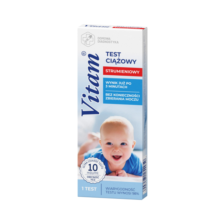 Vitam, strumieniowy test ciążowy 10 mIU/ml