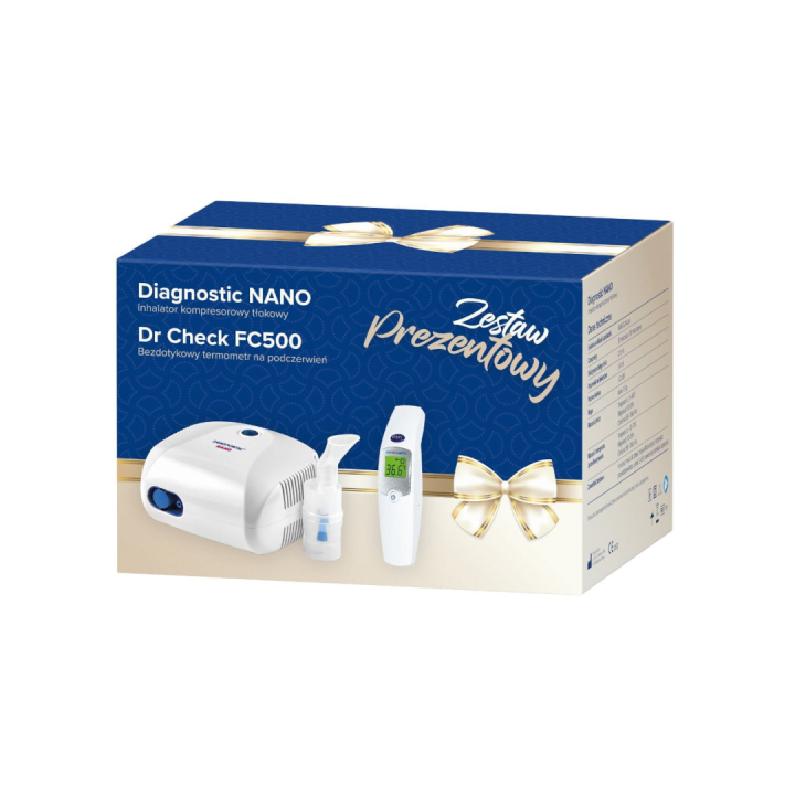 Zestaw Inhalator Diagnostic Nano + Termometr Dr Check FC500