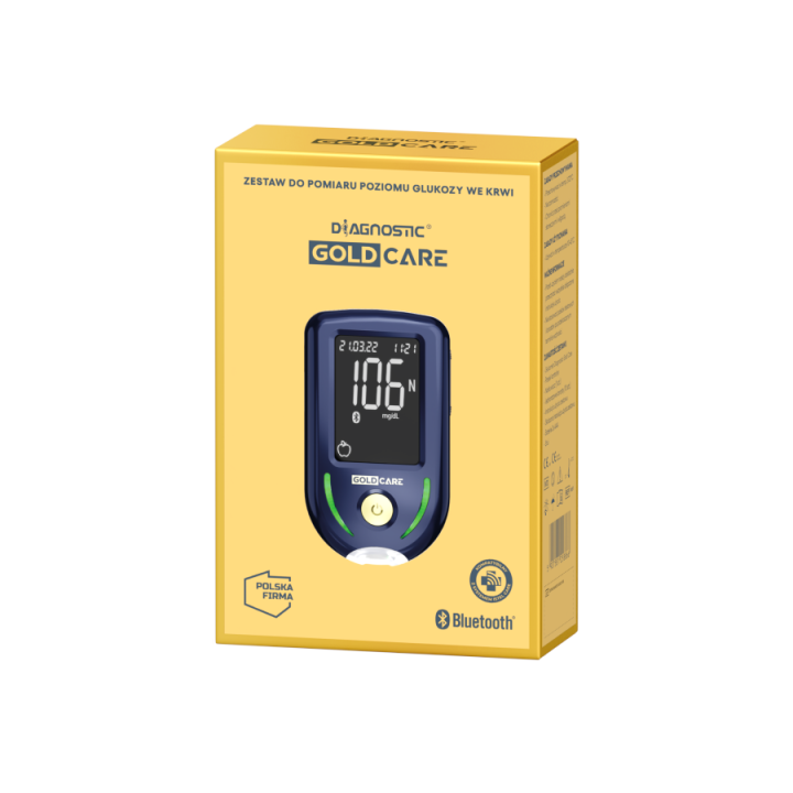 Diagnostic Gold Care zestaw do pomiaru poziomu glukozy we krwi